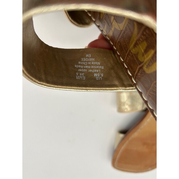 Sam Edelman Women's Haydee Slide Sandals Shoes Gold 5.5 Medium BHFO 9209 - Picture 7 of 7